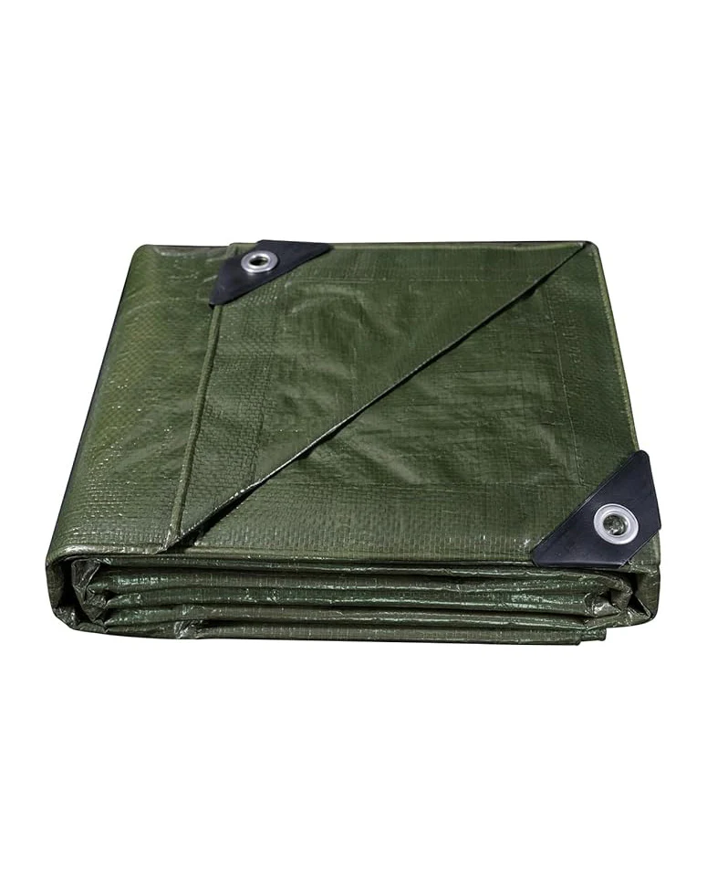 Tarpaulin Waterproof Groundsheet Sheet Cover 3x4m Green - Image 2