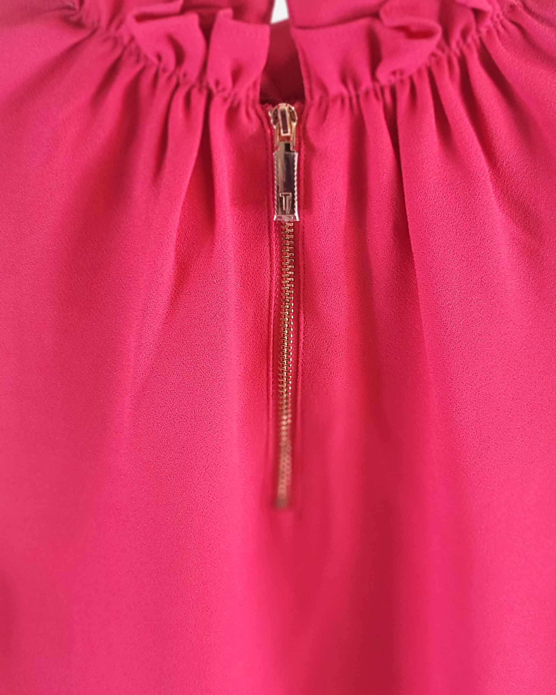 Ted Baker Pink Ruffle Neck Sleeveless Top XS - Image 5