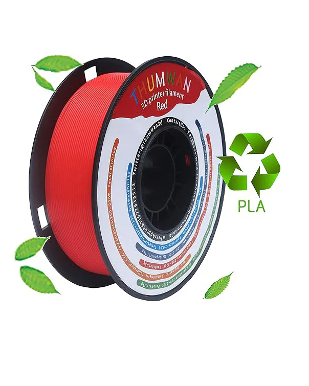 THUMWAN 3D Printer Filament PLA 1.75mm Red 1Kg 1Spool - Image 4
