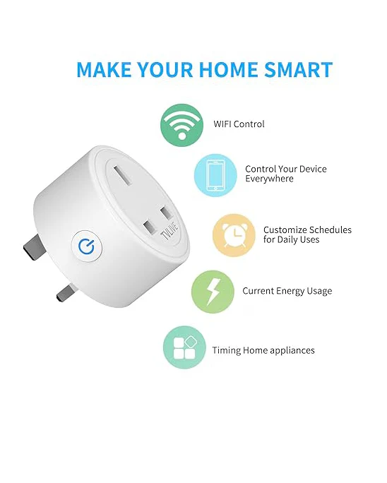 TVLIVE 2 Pack 13A Smart Plugs Wireless Smart Socket - Image 3