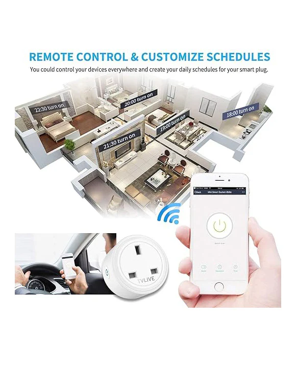 TVLIVE 2 Pack 13A Smart Plugs Wireless Smart Socket - Image 5