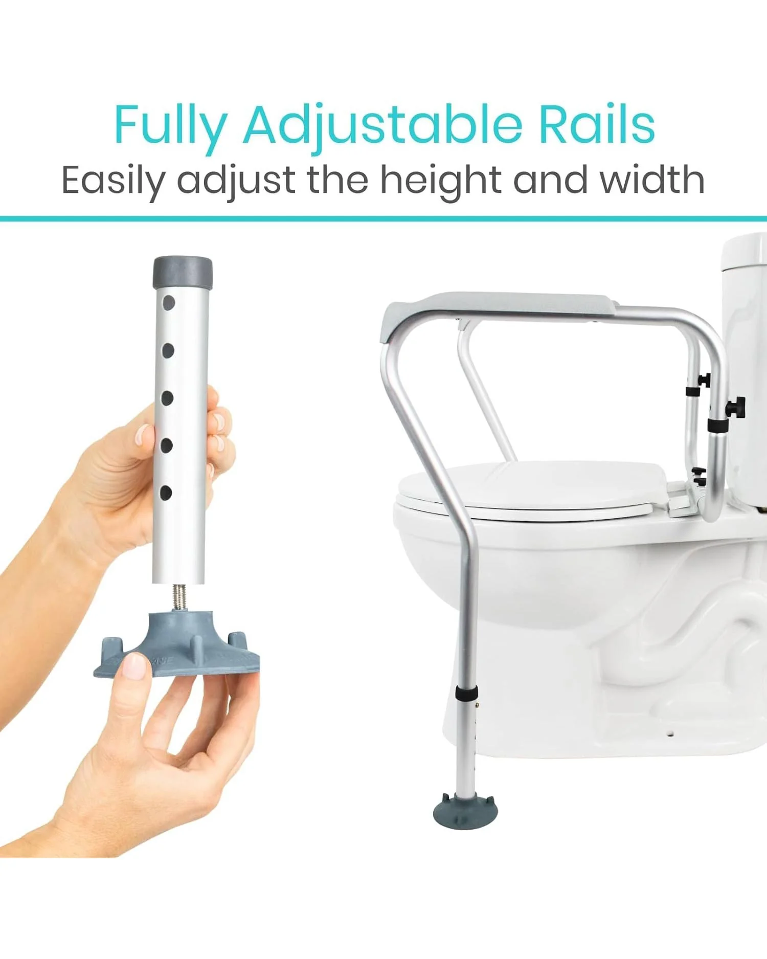 Vive Toilet Rail Bathroom Safety Frame Grab Bar - Image 5