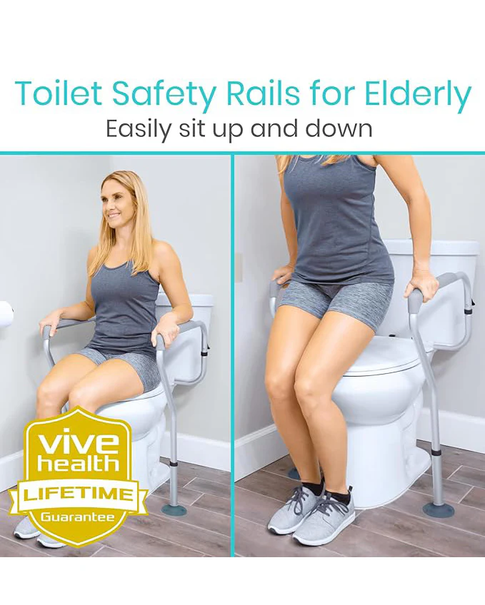 Vive Toilet Rail Bathroom Safety Frame Grab Bar - Image 7