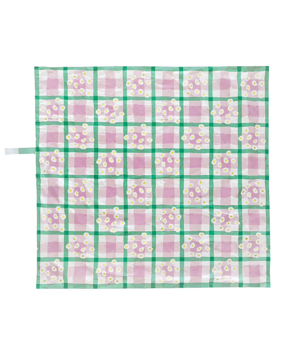 Waterproof Picnic Blanket Foldable Gingham Daisy Design