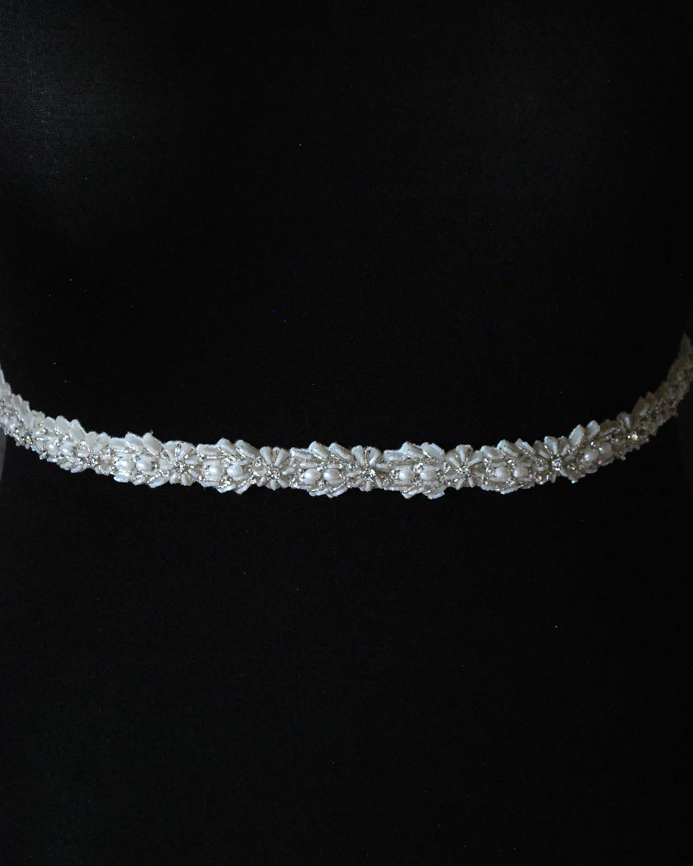 Wedding Dress Belt Beaded Floral Design