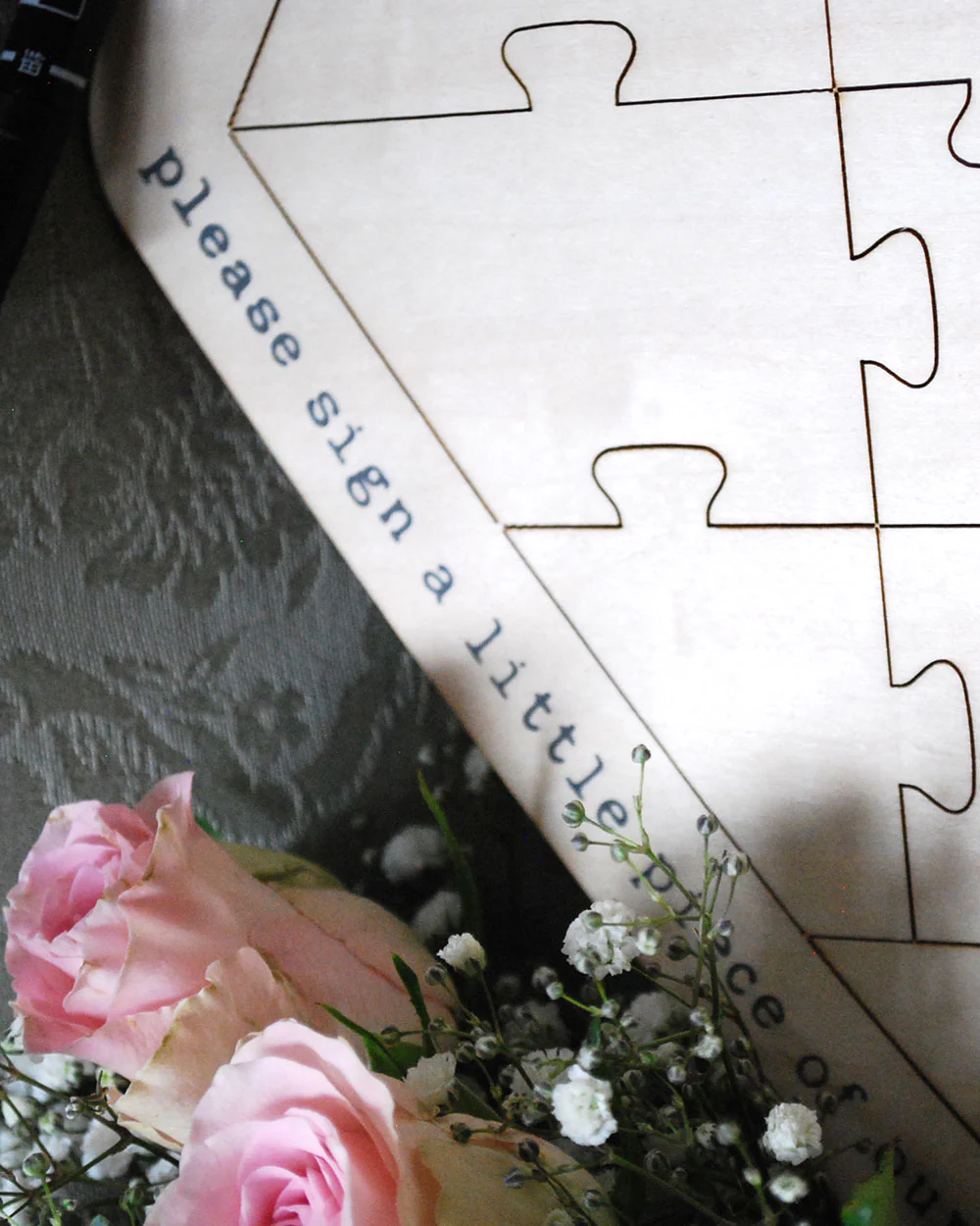 Wedding Guest Book Large Heart Jigsaw Puzzle - Image 4