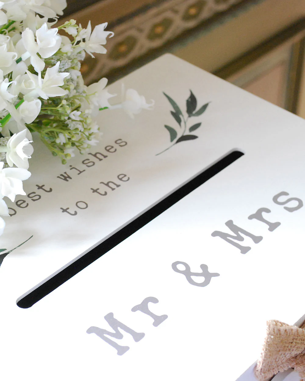 Wedding Post Box Wooden Card Box Mr & Mrs - Image 2