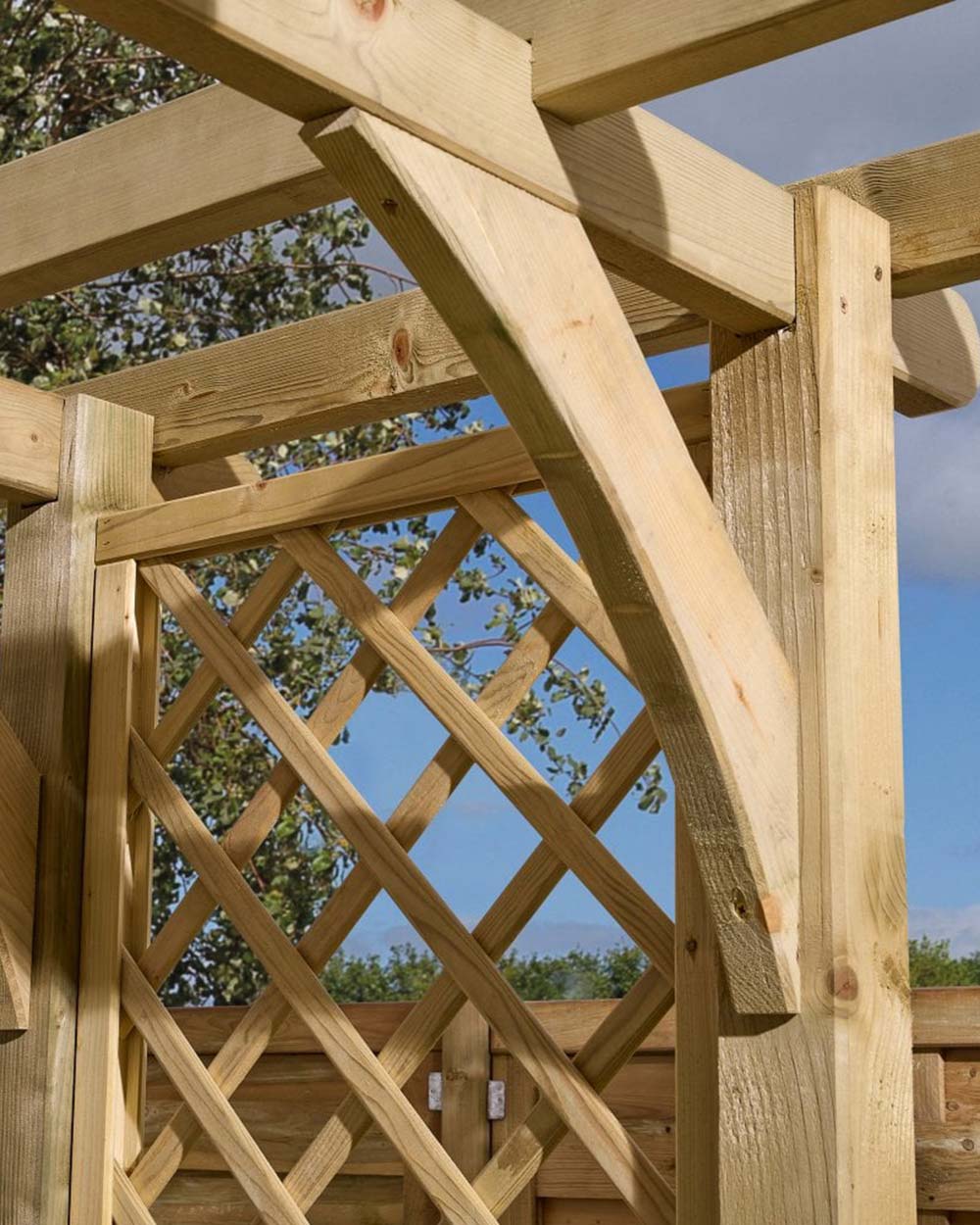 Wooden Garden Arch Cheltenham Rowlinson - Image 5