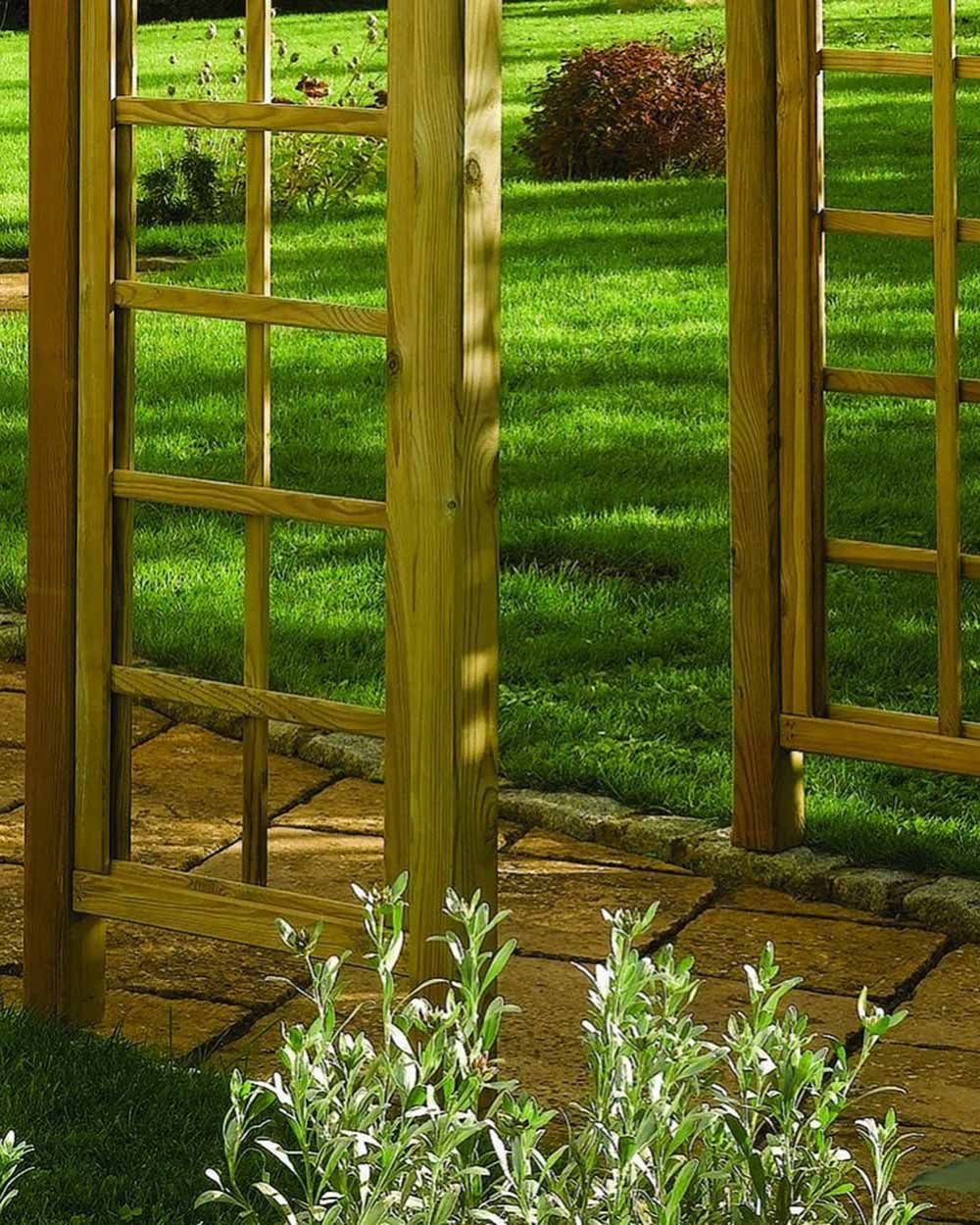 Wooden Garden Arch Square Top Rowlinson 10 Year Guarantee - Image 2